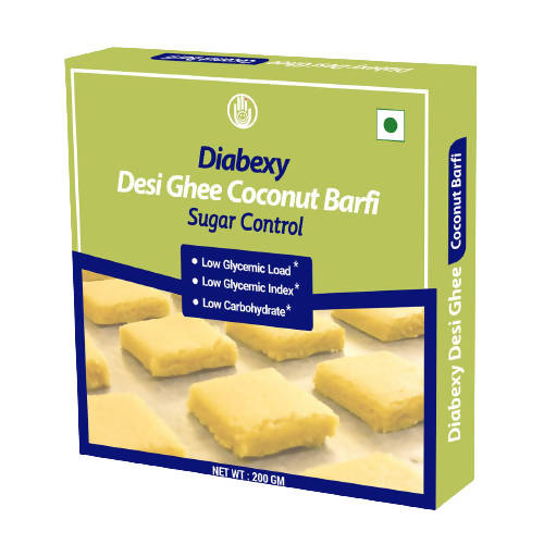 Diabexy Desi Ghee Sugar Free Coconut Barfi for Diabetics Hover Image