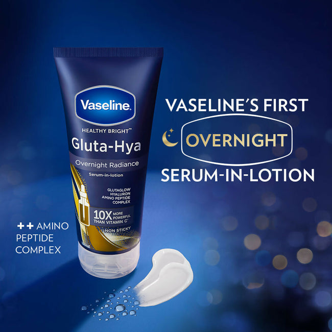 Vaseline Sun Protect SPF 30 Body Lotion & Gluta-Hya Overnight Radiance Serum-In-Lotion Combo Main Image