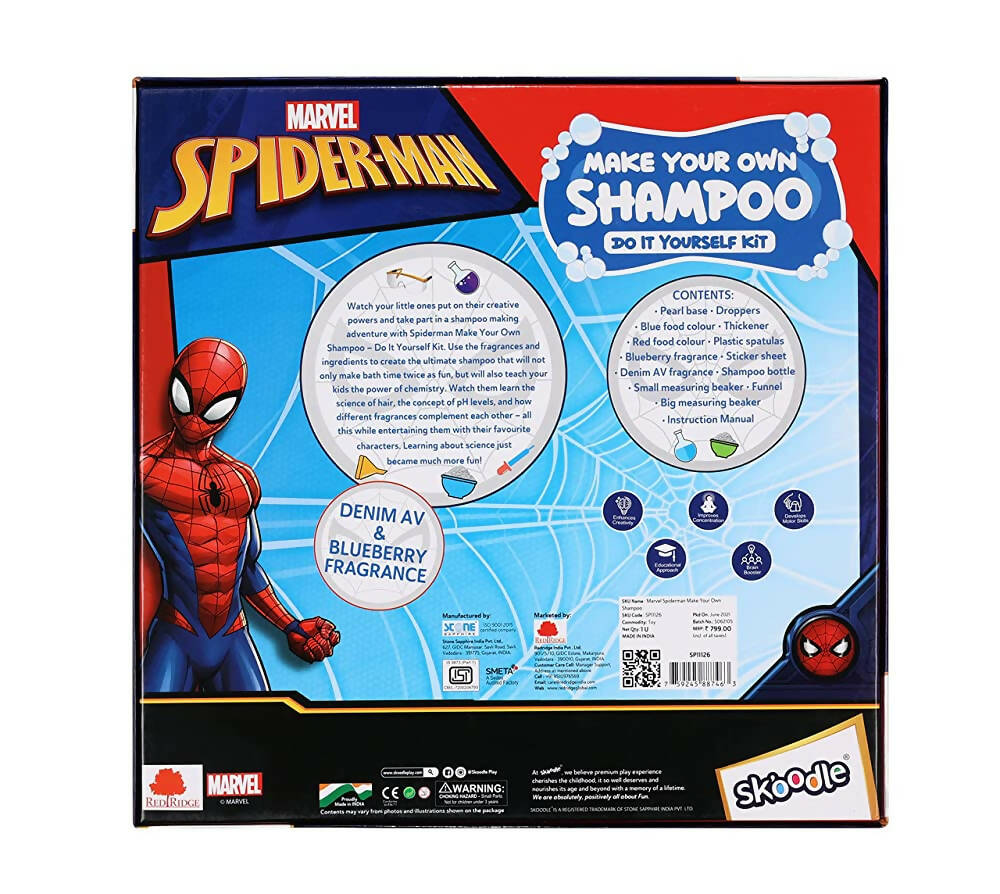 Skoodle Marvel Spiderman Make Your Own Shampoo - Do It Yourself Kit
