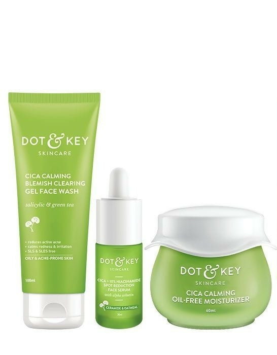 Dot & Key Cica + Niacinamide C + E CSM (Cleanser, Serum, Moisturizer) Routine for Oily & Acne Prone Skin Hover Image