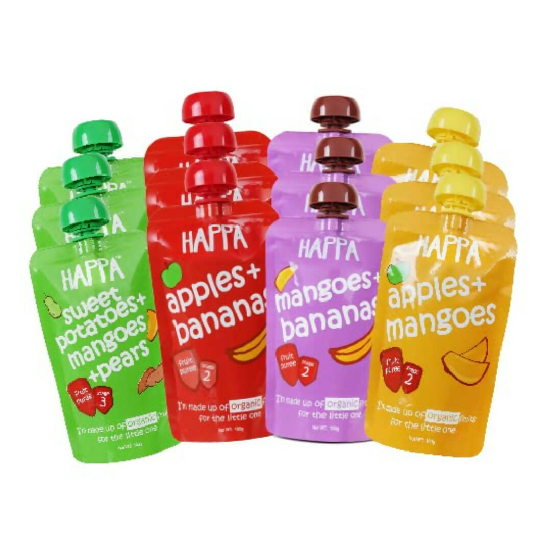 Happa Organic Food, Fruit Puree Combo
