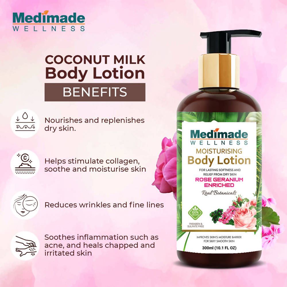Medimade Wellness Rose Geranium Enriched Moisturising Body Lotion