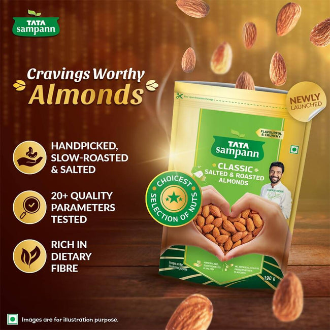 Tata Sampann Classic Salted & Roasted Almonds Main Image