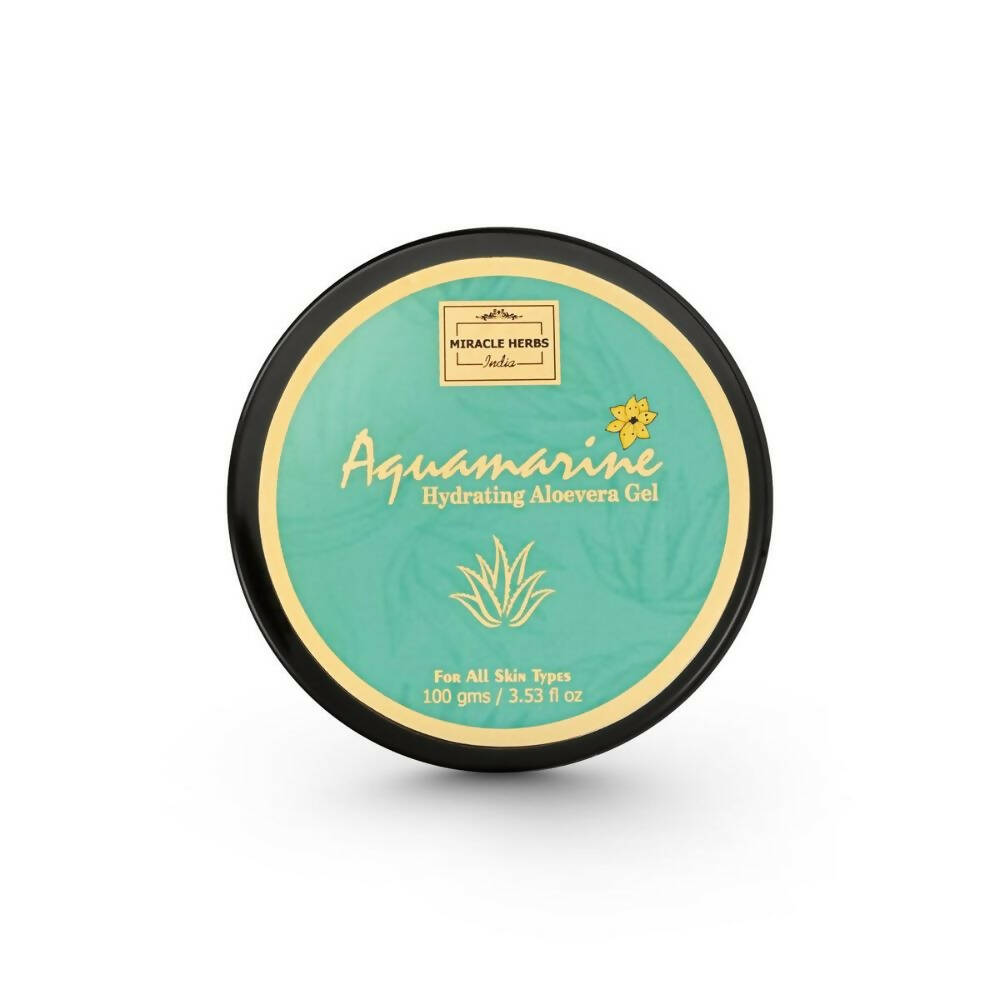 Miracle Herbs Aquamarine Hydrating Aloevera Gel Nourished & Moisturized, Non-Sticky - Green